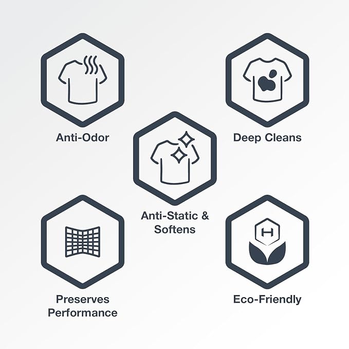 HEX Performance Laundry Detergent, Crisp, 100 Loads (Pack of 2) - Designed for Activewear, Eco-Friendly, Concentrated Formula