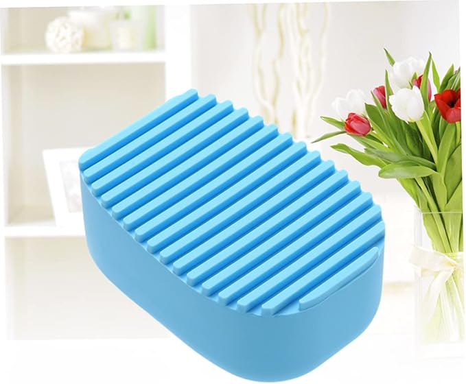 Candy Color Thick Handheld Silicone Laundry Brush Multi-Purpose Clothes Washing Scrubbing Tool for Delicate Fabrics for Home Use and Travel