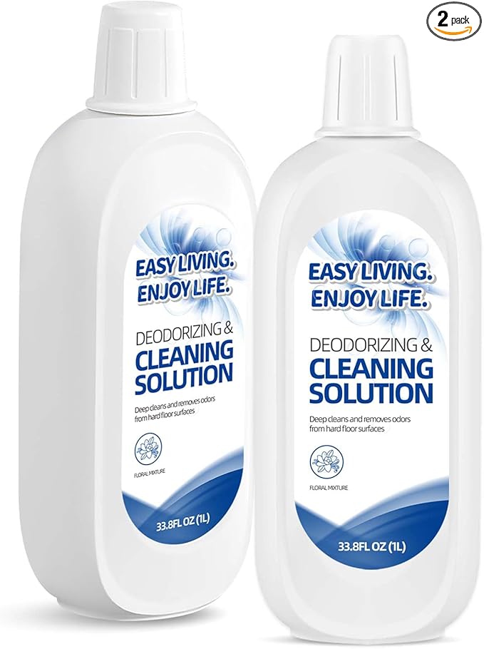 2L Floor Cleaning Solution for Tineco iFloor Series, FLOOR ONE S3 S5 S6 S7 Series, Floor Cleaner for Multiple Hard Floors, Cleaner Refill for All Wet Dry Vacuum Mop(33.8 OZ*2 Bottle)