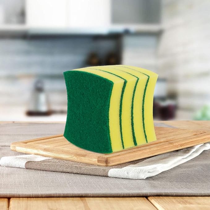 AIDEA Sponges Kitchen, 24 Pack Heavy Duty Dish Sponge, Cleaning Dish Scrubber Sponge for Home and Kitchen, Stink-Free Cleaning Supplies for Pots, Pans