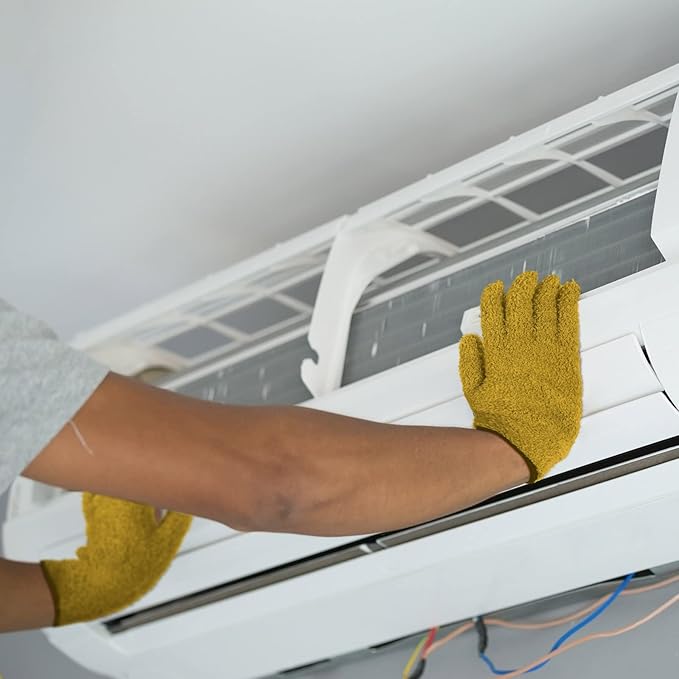 Patelai 3 Pairs Microfiber Plant Dusting Gloves Leaf Cleaning Gloves for Indoor Plants, Blinds, Furniture, House(Medium,Brown, Dark Green, Dark Red)