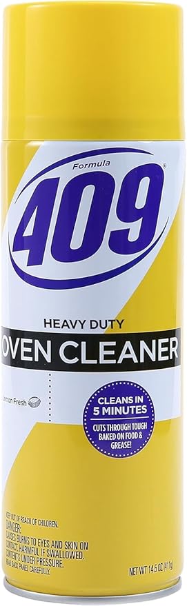 409 Heavy Duty Spray-On Oven Cleaner | Cuts Through Grease & Grime on Contact | A Powerful Clean You Can Trust | Lemon Scent, 14.5 Ounces - 6 Pack Spray Cans Heavy Duty Oven Cleaner