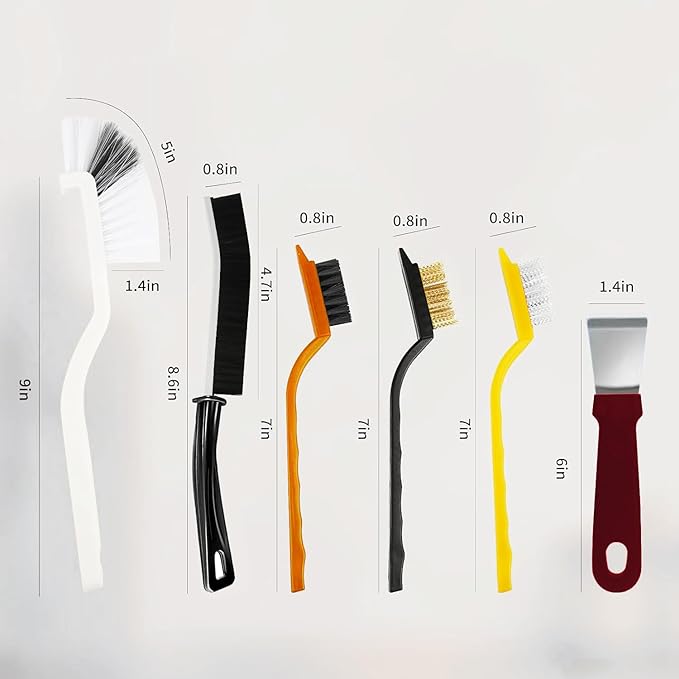 12Pcs Crevice Brushes for Cleaning Crevice Cleaning Brush Set Hard Bristle Crevice Cleaning Brush Supplies for Corner Sink Cup Teapot Bottle Blender-Multifunctional Brush Cleaner