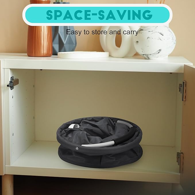 Cleaning Caddy for Cleaning Supplies,17L Cleaning Supply Caddy with Handle Foldable Cleaning Supplies Organizer Bucket Cleaning Products Organizers for Home, Garden (Gray)