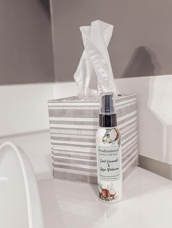 Pewfessional poop spray for toilet, pre poo toilet spray bathroom odor eliminator and air freshener, 2.5 Ounce, 5 pack Travel Size