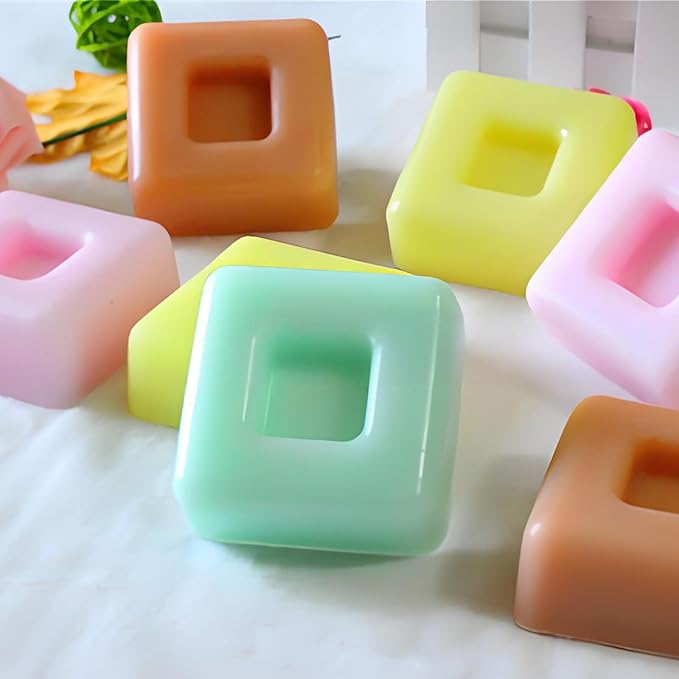 Chocolate Square Silicone Molds for Baking, Savarin Pan Mousse Cupcake 2 Packs with 16-Cavity 1.7" x 1.7" x 0.9" for Mini Cheesecakes Candy Desserts