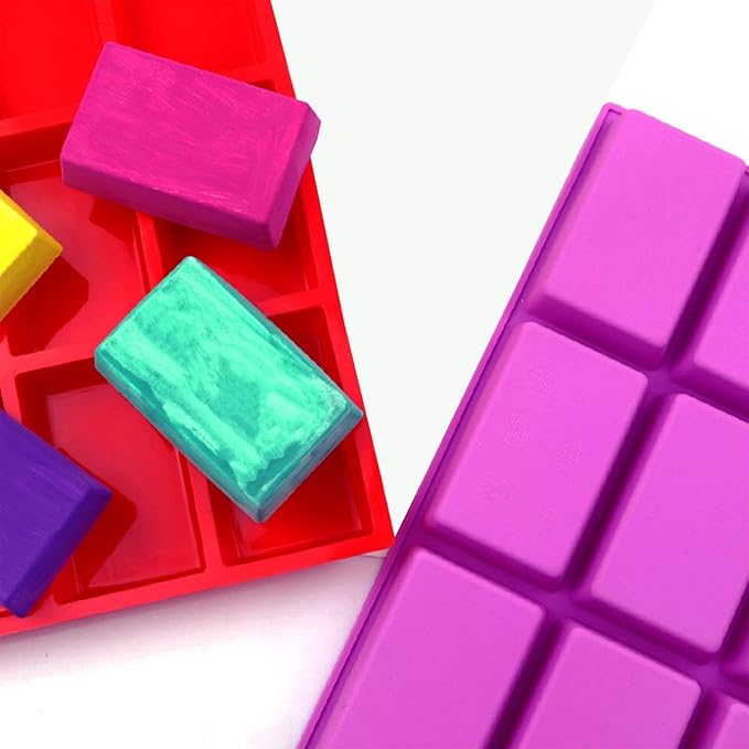 Rectangle Silicone Soap Mold 4oz Large Soap Molds for Soap Making,Rectangle Silicone Mold for Soap