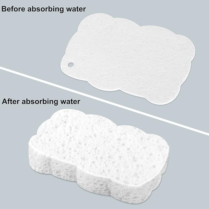 12pcs Quality Heavy-Duty Household Cleaning Sponges Scratch-Free, Multi-Purpose Dish Scrub Sponges Reusable for Home Kitchen Cookware Bathroom, Safe Healthy Scrubbing Sponges Durable