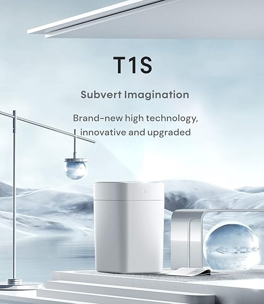 TOWNEW T1S 4.1 Gallon Automatic Self-Sealing and Self-Changing, Motion Sense Activated Trash Can, 2024 Upgrade Smart Garbage Can with Lid for Kitchen Bathroom Office, White