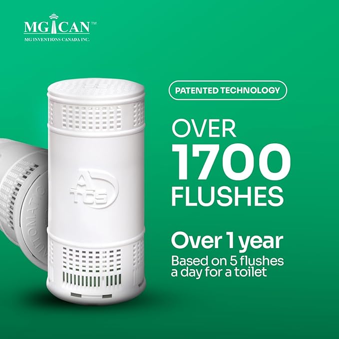 MGICAN Patented Automatic Toilet Cleaning System(ATCS) | Non-Toxic | Bleach Free & Long-Lasting | In Tank Toilet Bowl Cleaner | Cleans & Removes Stains in Every Flush| UL-Certified, 2 Pack