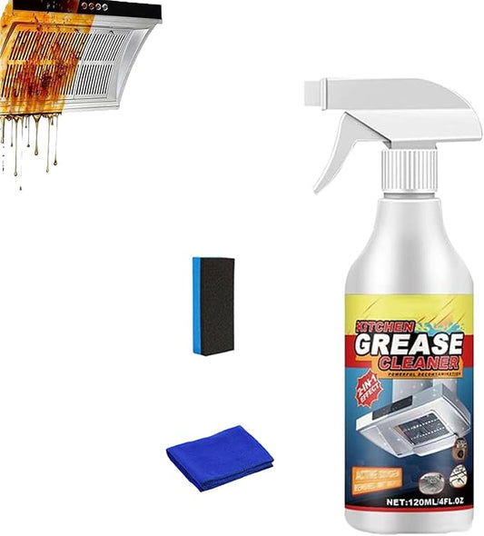 Powerful Kitchen Grease Cleaner, Powerful Clean Kitchen Oil Stains Spray, Heavy Duty Degreaser Cleaner Spray, All Purpose Heavy Oil Cleaning Agent, Kitchen Foam Cleaner Stubborn Stains Cleaner (1)