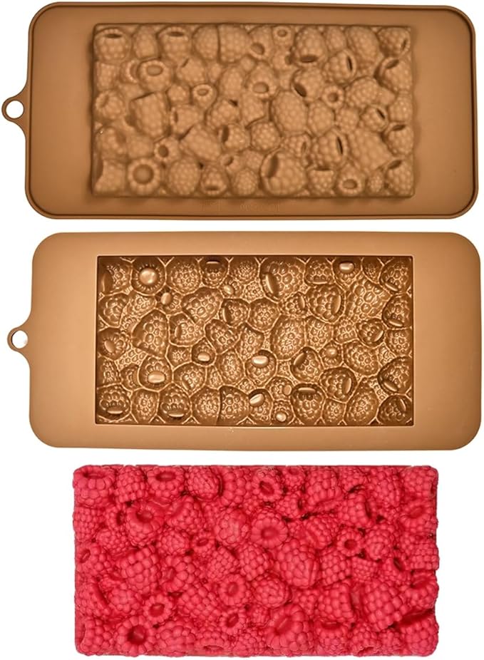 mostsom Chocolate Mold 3D Raspberry Silicone Mold for Fondant Candy Gum Paste Polymer Clay Resin Kitchen Baking Sugar Craft Cake Cupcake Decorating Tools (K_ 8.88x4.16x0.48 inch)