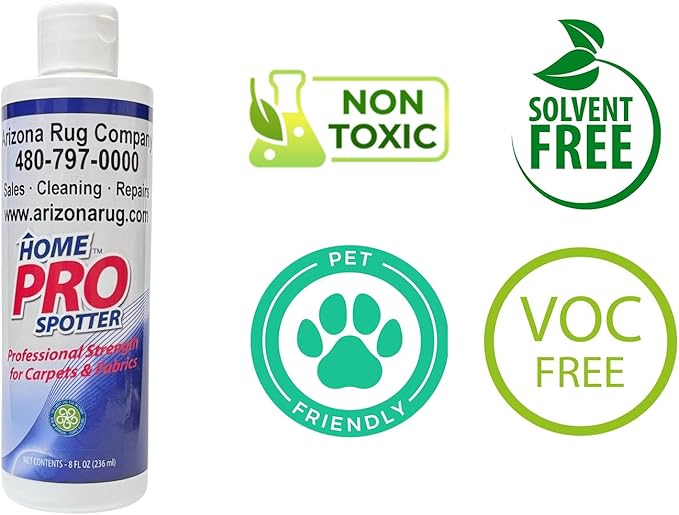 Stain Remover - Stain Remover for Rugs, Carpets, Mattress, Upholstery, Removes Pet Stains, Red Wine, Grease, Ink, Coffee - Home Pro Spotter, 8 oz