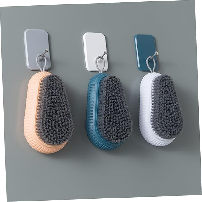 2pcs Portable Laundry Brush Durable Plastic Cleaning Tool for Clothes Lightweight and Compact Design Easy Storage with Hanging Random Color