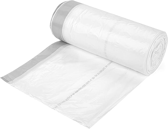Ultrasac 13 Gallon 1.2 MIL White Drawstring Trash Bags - 24.25" x 31.5" - Pack of 120 - Fits simplehuman P