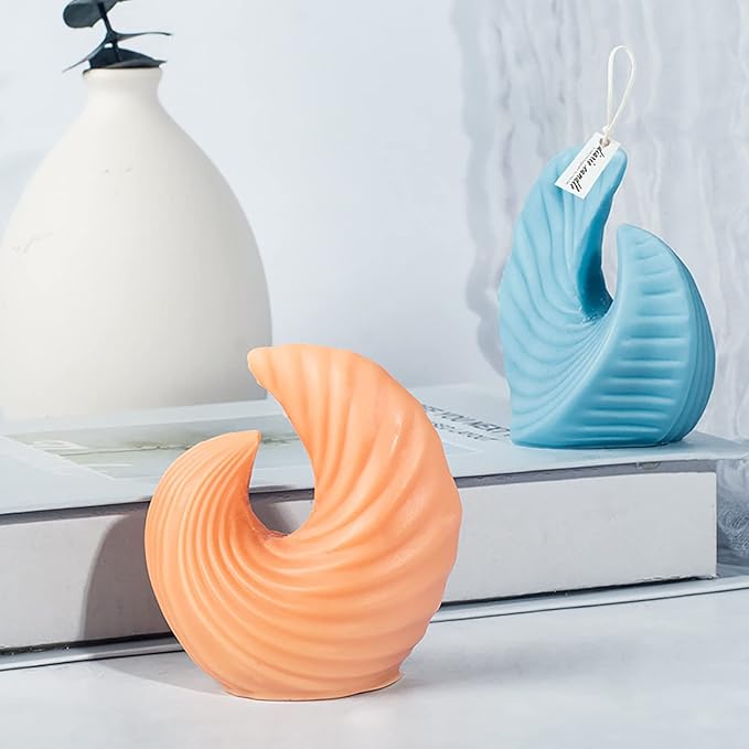 Spiral Candle Mold Spiral Cylinder Mold Pillar Candle Mold Clay Mold Candle Making Molds Craft Supplies 3D Mold Silicone Mold for Resin Resin Casting Mold