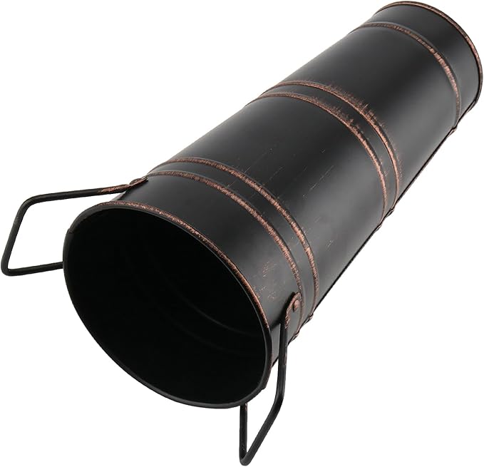 4 Pack 9 Inch Tall Galvanized Flower Bucket, Black Farmhouse French Flower Bucket with Handle, Small Rustic Vintage Metal Vases for Flower, Centerpieces, Floral Arrangements