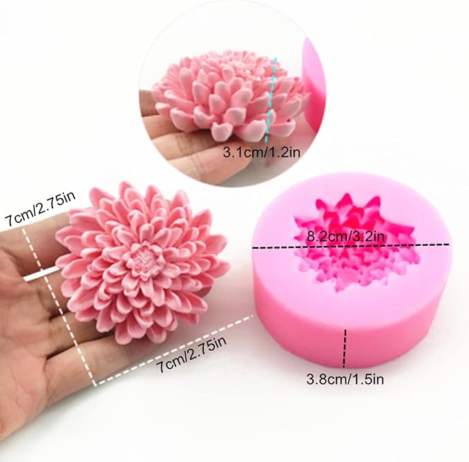 Chrysanthemum Flower Silicone Soap Mold Candle Mold Fondant Chocolate Cake Candy Mould Resin Clay Baking Pastry Tools