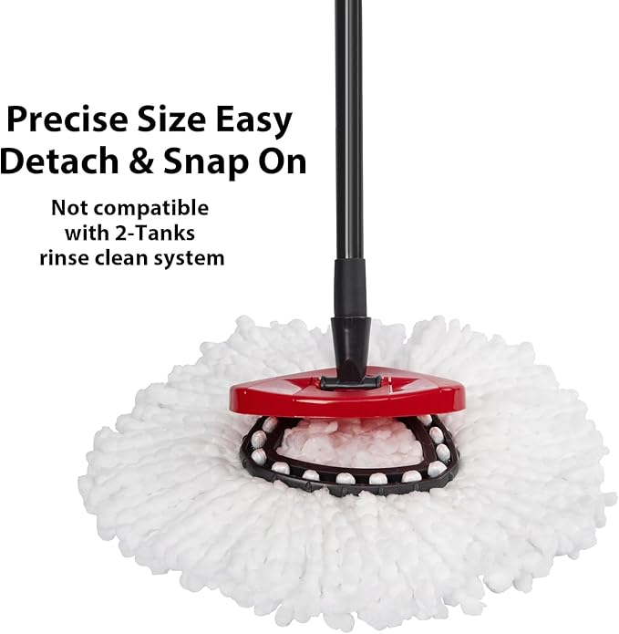 5-Pack Mop Replacement Heads for Ocedar Mop Replace Head EasyWrin Spin Mop Heads Replacements, Easy Cleaning Mop Head Replacement