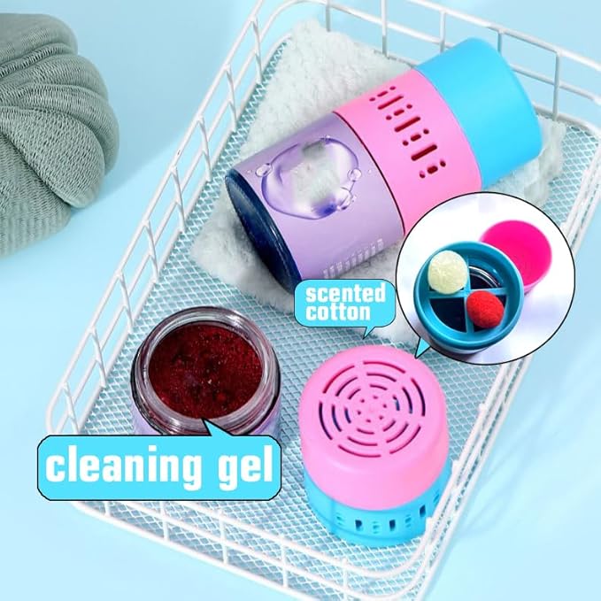 Automatic Scented Toilet Bowl Cleaner Bottle,2 pack, Long Lasting Bathroom Toilet Tank Cleaner Pods Tablets In Bottles With Powerful Cleaning (PINK 2 Pack)