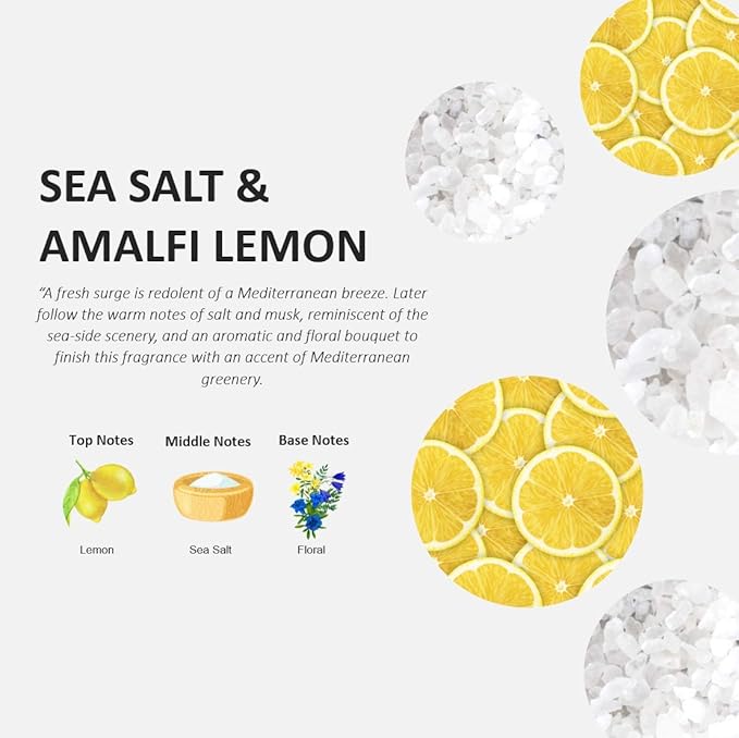 Cucina Fruits & Passion Biodegradable Concentrated Liquid Dish Soap Detergent 16.9 Ounces - 2 Pack (Sea Salt and Amalfi Lemon)