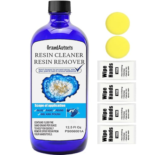 Epoxy Resin Cleaner Remover, Suitable for use by artists and resin workers. Remove uncured resin and glue from the surfaces of tools, molds, etc.