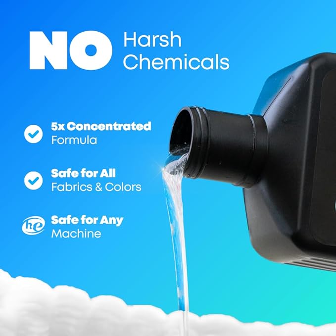 Loaded Laundry Detergent, Cologne Scented | 50 Loads | Sea Salt & Citrus | Non-Toxic & Skin-Friendly | Made in USA | 32 oz