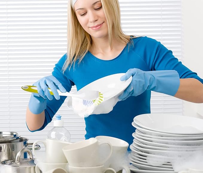 Dish Brush, Dish Scrubber & Kitchen Scrub Brush for Dishes, Pots, Pans, Sink, Cast Iron, Yellow-green 20 Pack