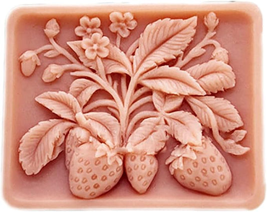 Soap Mold Silicone Soap Molds for Soap Making Craft DIY Handmade Chocolate Candy Cake Mold Strawberry Flower (14448)