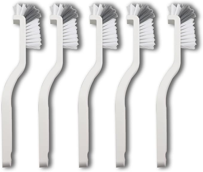 5PCS Cleaning Dish Scrubbing Brush Kitchen Sink Bathroom Brush Dishwasher Edge Grouting Deep Cleaning Brush with Stiff Bristles for Cleaning Window Recesses Shutters Sliding Doors