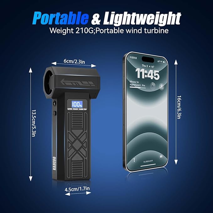 Compressed Air Duster-130000RPM Super Power Electric Air Duster, 4-Gear Adjustable Mini Blower with Type-C Fast Charging, Dust Blower for Computer, Keyboard, House, Outdoor and Car