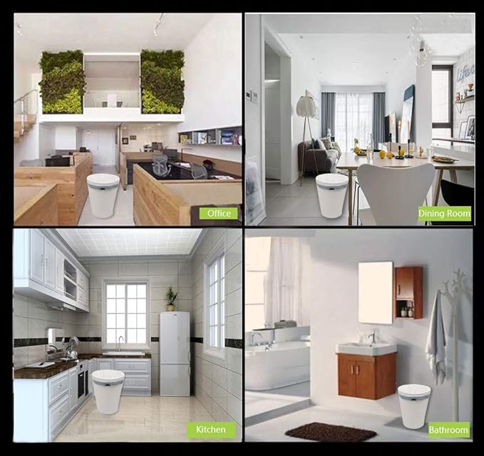 Besli 2 Gallon Drawstring Trash Bag Small Garbage Bag,100 Counts(White, 2 Gallon)