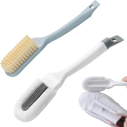 2Pack Shoe Cleaning Brush -Sneaker Shoe Cleaner Brush-Soft Bristle Cleaning Shoes Scrubber-Long Handle Shoe Scrubbing Brush-White Sneaker Cleaner Brush-Shoe Brushes for Cleaning