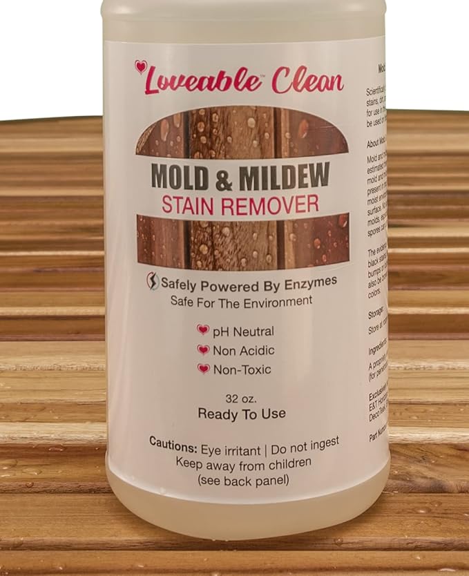 EcoDecors Loveable Stain Remover For Teak and Hardwoods 32oz Spray Bottle
