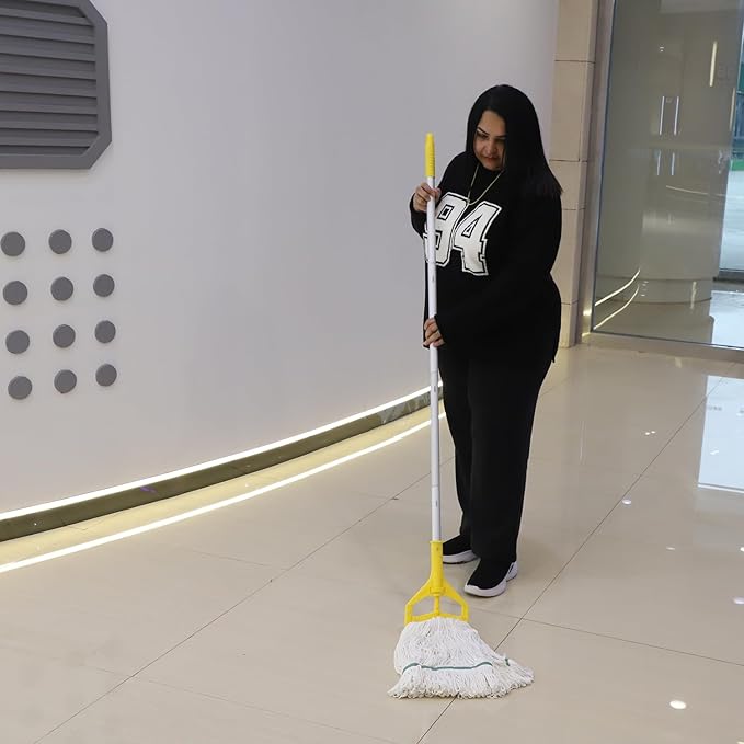 Commercial Mop Bucket with Side Press Wringer on Wheels, 35Qt,Yellow Including One Commercial Mop