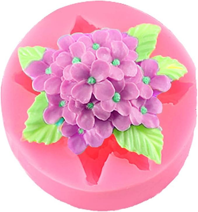Lilac Fondant Silicone Mold Flower Chocolate Cake Candy Baking Mold Candle Soap Plaster Ploymer Clay Mould