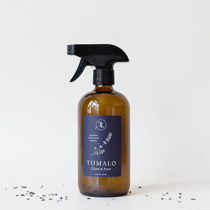 Natural All Surface Multi-Purpose Cleaning Spray - Made in the USA with Lavender Hydrosol, Lemon & Eucalyptus Essential Oils, Ideal for Kitchen, Bathroom, Windows, Stainless Steel Surfaces, 18.5oz