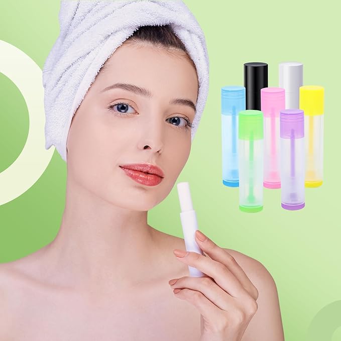 Lip Balm Crafting Kit, 50 Pieces Empty Lipsticks Filling Tubes Mold Handmade Set Pallet with Scraper, Lip Balm Tubes with Filling Tray and Spatula for Women Girl Cosmetics Makeup, White