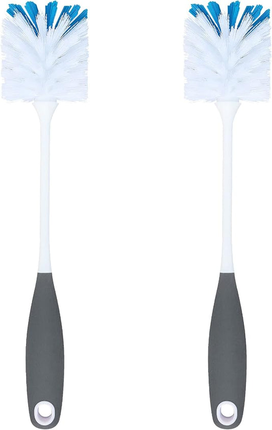 PHYEX 2 Pack Long Handle Bottle Scrubbing Brushes, Bottle Cleaner for Washing Glasswares, Wine Decanter, Hydro Flask Tumbler, Sinks, Food Jars