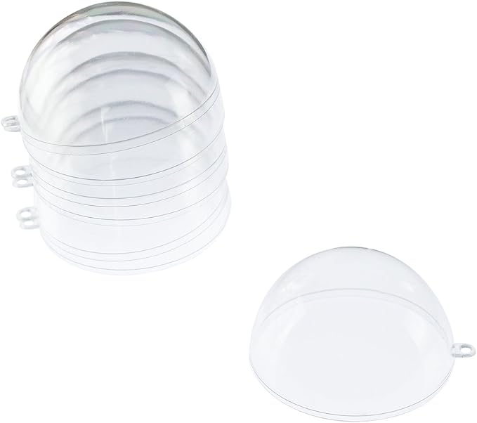 Super Z Outlet Clear Plastic Acrylic Bath Bomb Mold Shells Molding Balls Kit (80mm, 12 Pack)