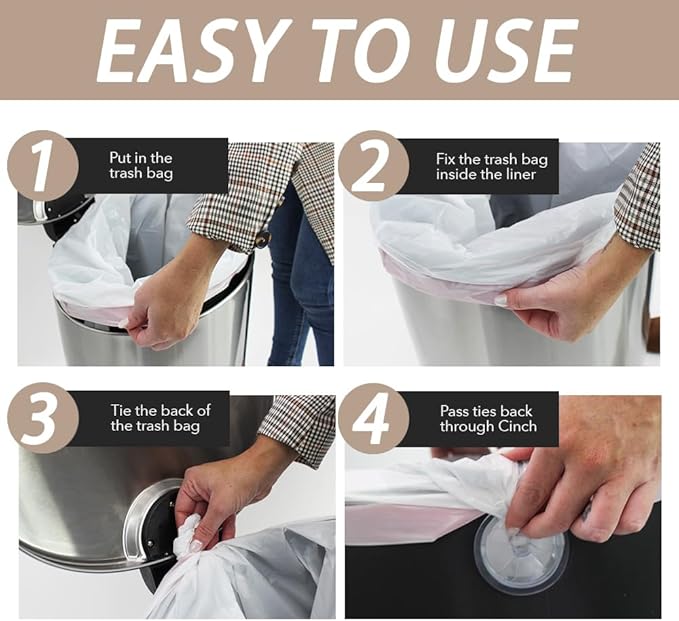 Trash Can with Lid - Assembled in USA 40 Liter/10.5 Gallon Stainless Steel Trash Can with Odor Protection Kitchen Garbage cans with Soft-Close Foot Pedal for Bathroom Home Office, Silver