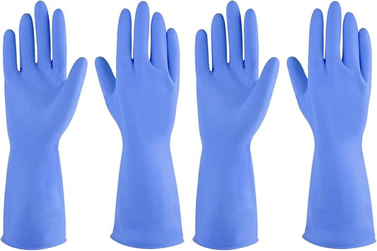 Rubber gloves dishwashing 2 or 4 Pairs for Kitchen,Cleaning gloves for household Reuseable.