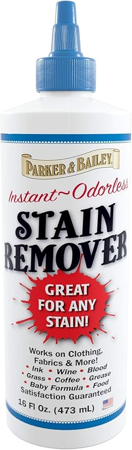 Parker and Bailey Stain Remover- Blood Stain Remover for Carpet, Clothes, Sheets and Mattress - Garment and Fabric Laundry Stain Remover - 16oz