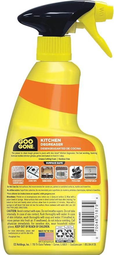 Goo Gone Degreaser - Removes Kitchen Grease, Grime and Baked-on Food - 14 Fl. Oz. - 2047