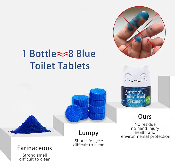 Simple Life Toilet Bowl Cleaner | Automatic Long-Lasting Toilet Bowl Cleaner Tablets | Easy-To-Use, Septic Safe Toilet Cleaner in Bottle | Powerfully Cleans and Prevent Stain Build Up | 6 Count