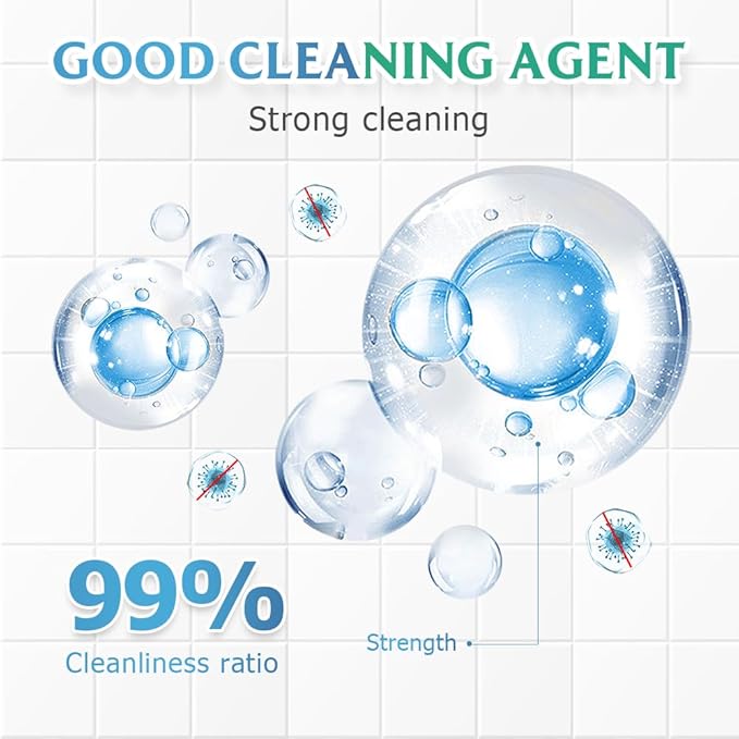 2pcs Toilet Cleaner, Toilet Bowl Cleaner Toilets Cleane, Self Activating Powder for Toilets Bowls Cleaning, Powerful Foaming Toilets Bowls Cleaner, Deep Cleaning (2, Blue) (2, Blue)