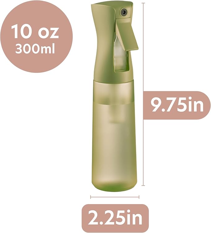 10 OZ Continuous Spray Bottles - Ultra Fine Mist Sprayer | Water Spray Bottle For Hair Stuff, Mister Spray Bottle For Plants Mister | Hair Spray Bottles For Hairstyling, Cleaning, Salons