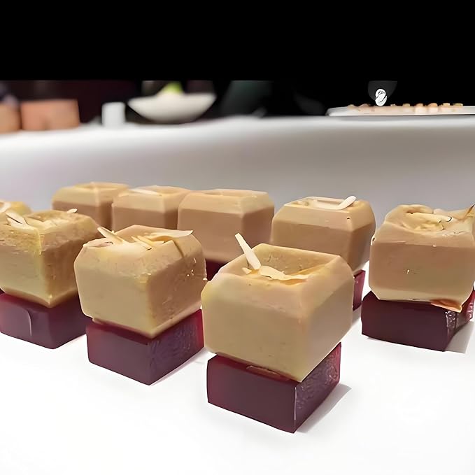 Small Square Chocolate Silicone Molds, 28-Cavity Mini Square Mousse Mold for Baking Square Cube Candy Desserts, 11.6" x 6.9" x 0.98"