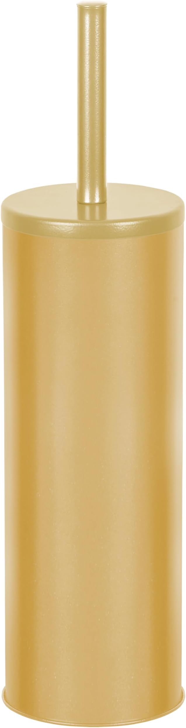 Deep & Sturdy Toilet Bowl Brush with Holder - Durable Scrubbing - Toilet Cleaners - Household Essentials - Bathroom Cleaner - Cleaning Supplies - Household Supplies, Painted Satin Gold