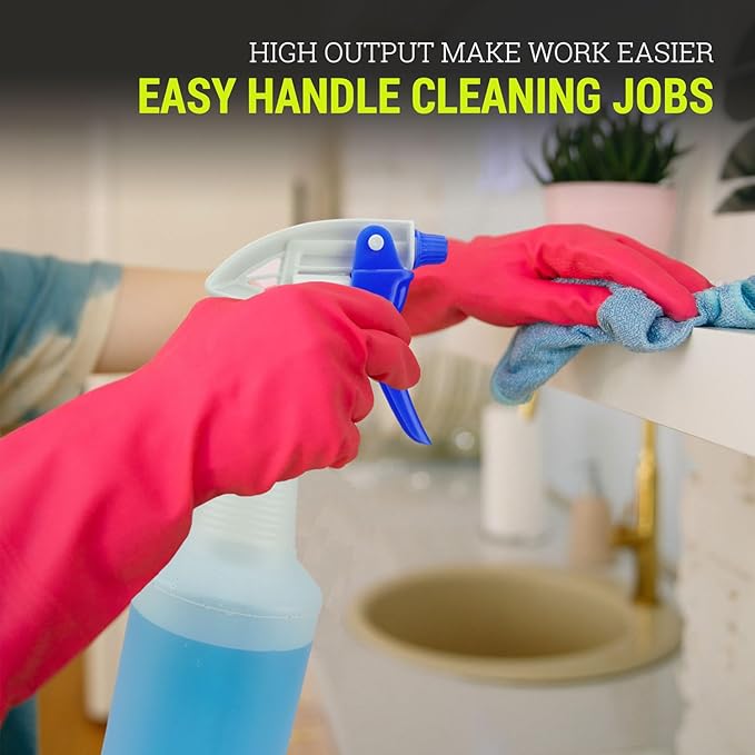 3X High Output Heavy Duty Spray Bottles for Cleaning Solutions, 3 Pack, 24 oz Commercial, Industrial Spray Bottles for Household Cleaning and Car Detailing.